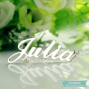Collier prénom Julia en argent sterling 925